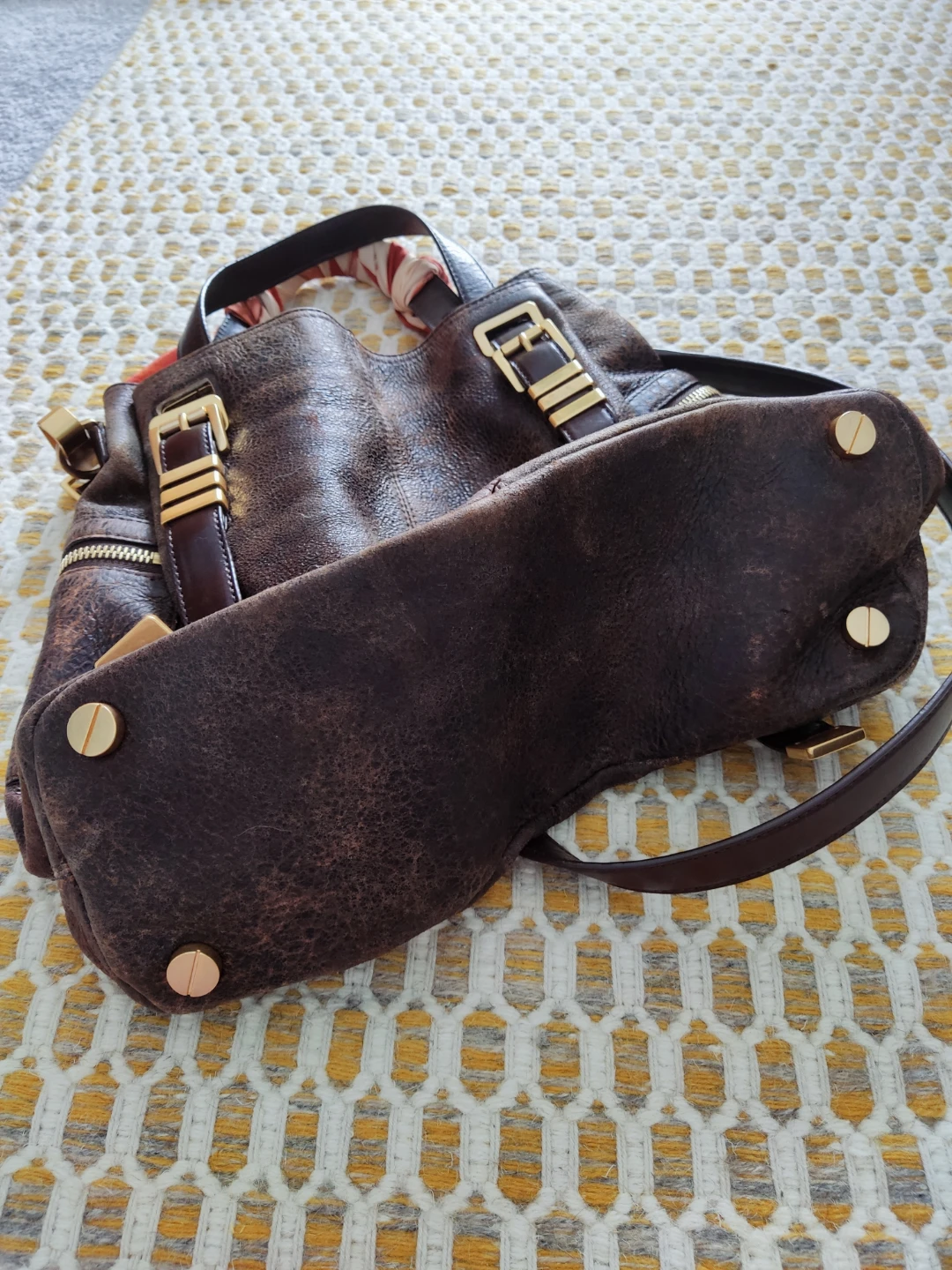 Vintage MICHAEL KORS Brown Leather Satchel Bag - photo 4