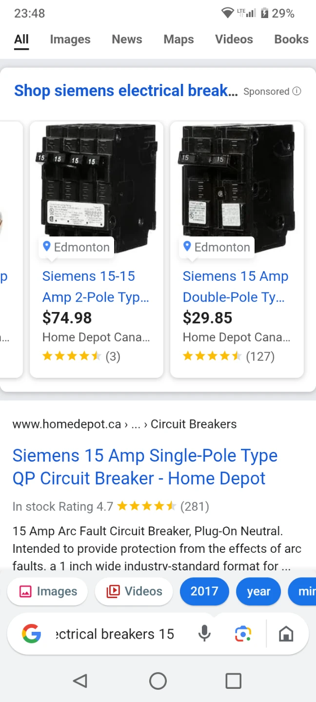 Siemens 15 Amp Single-Pole Type QP Circuit Breaker