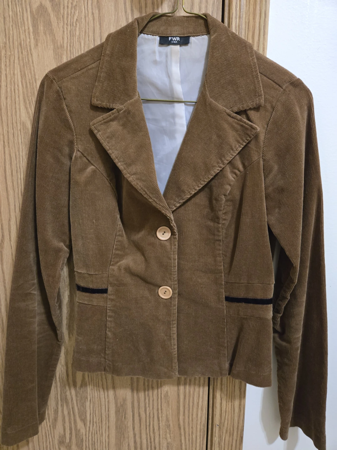 FWR USA Brown Corduroy Blazer Size Small