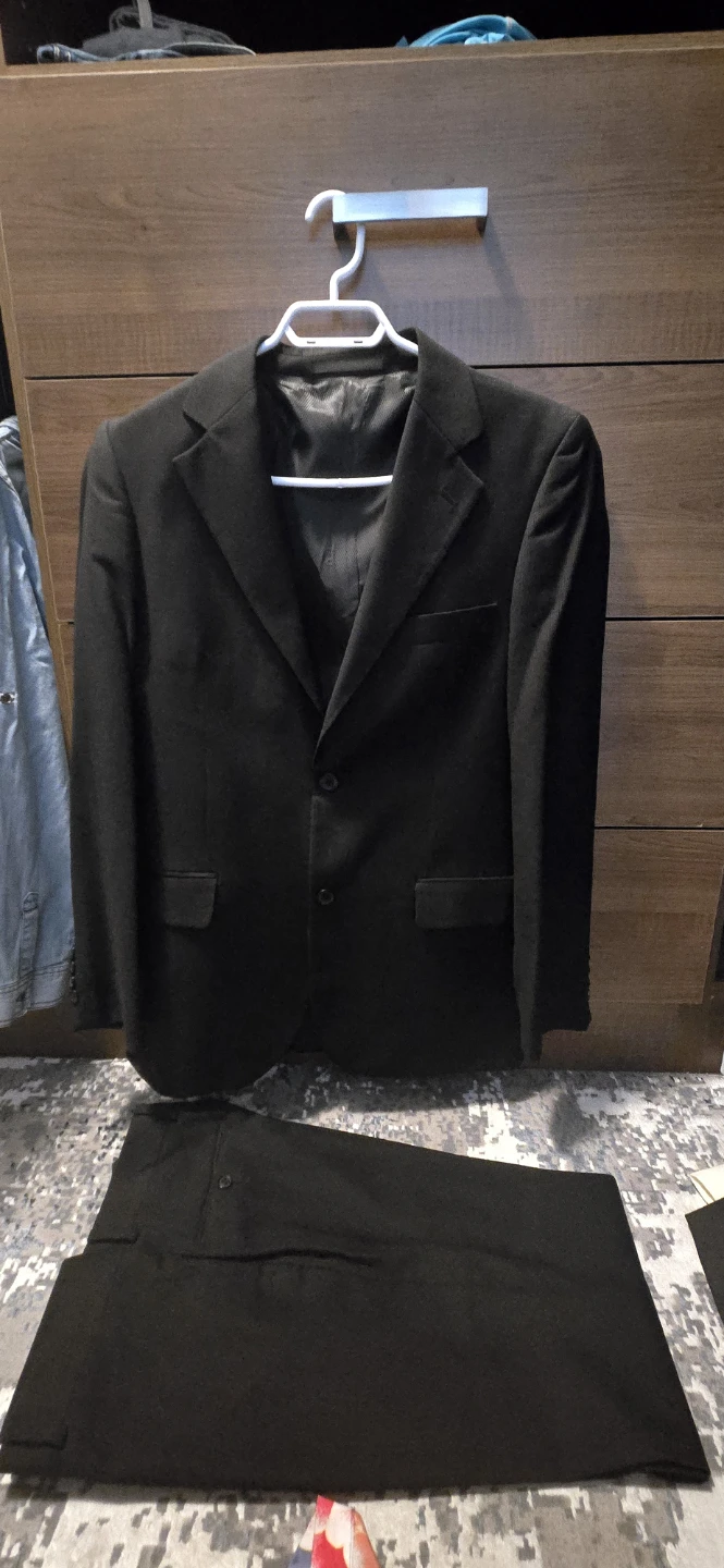 Black Suit Jacket and Pants Set