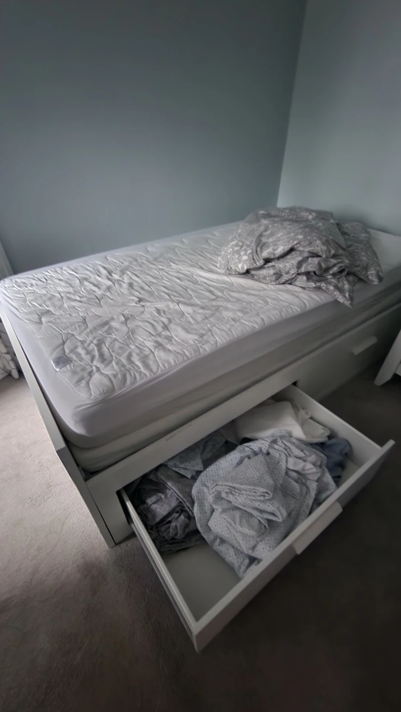 Twin Ikea Bed Frame with Storage Drawers - photo 3
