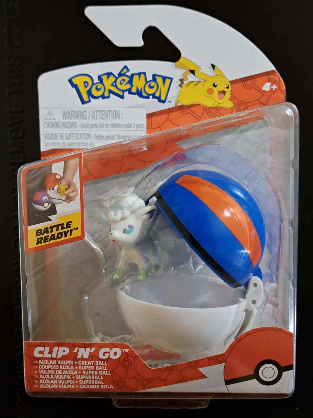 Pokemon Clip 'N' Go Alolan Vulpix + Grear Ball Set