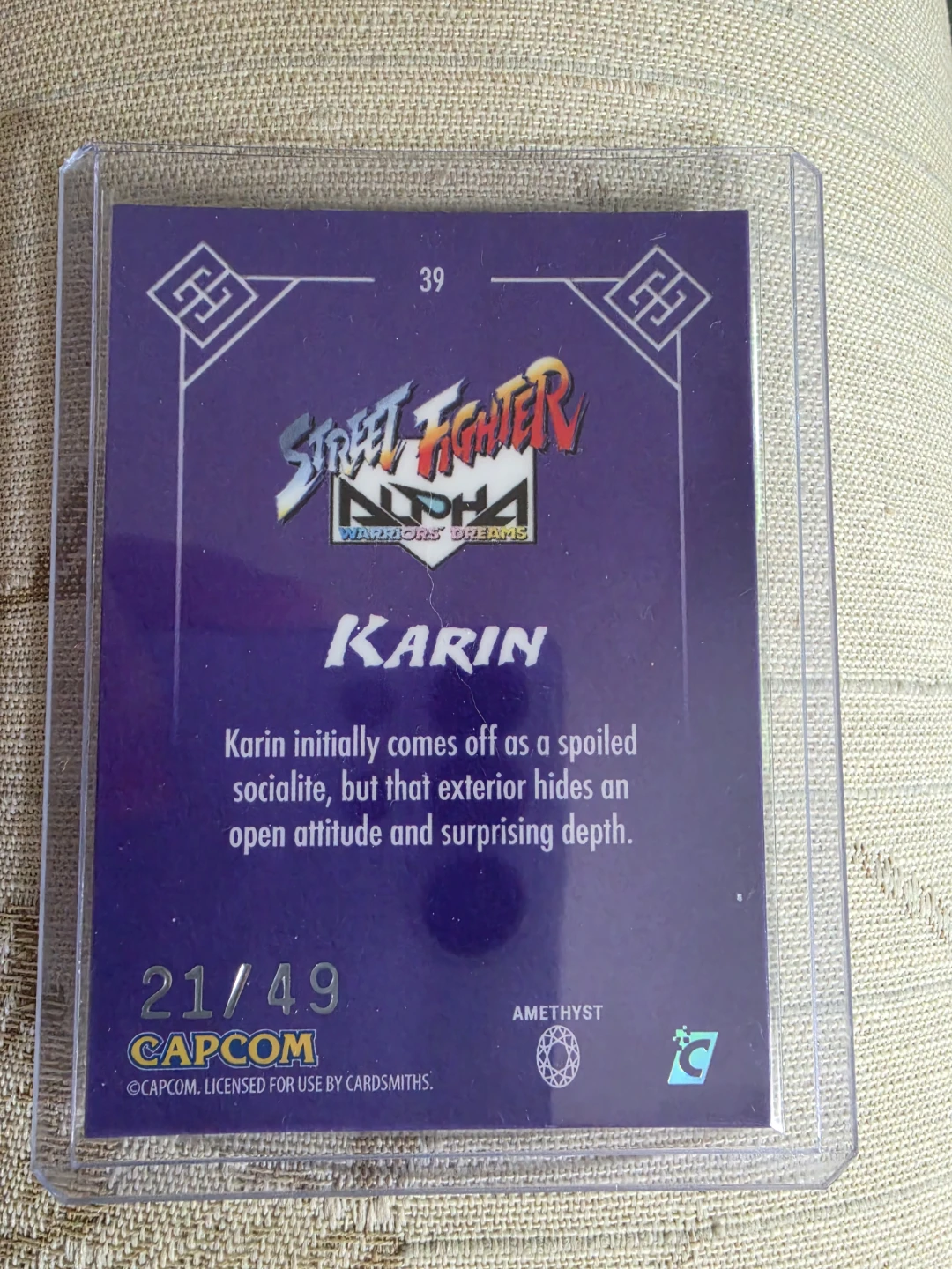 Street Fighter Alpha Warriors Dreams Trading Card - Karin 21/49 - photo 2