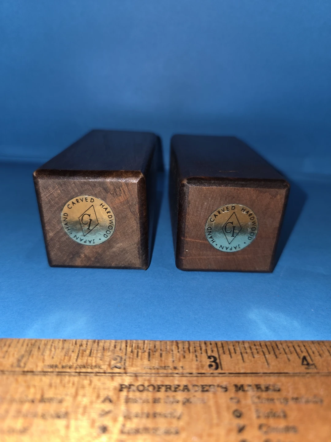 Vintage Carved Hardwood Salt and Pepper Shakers - photo 4