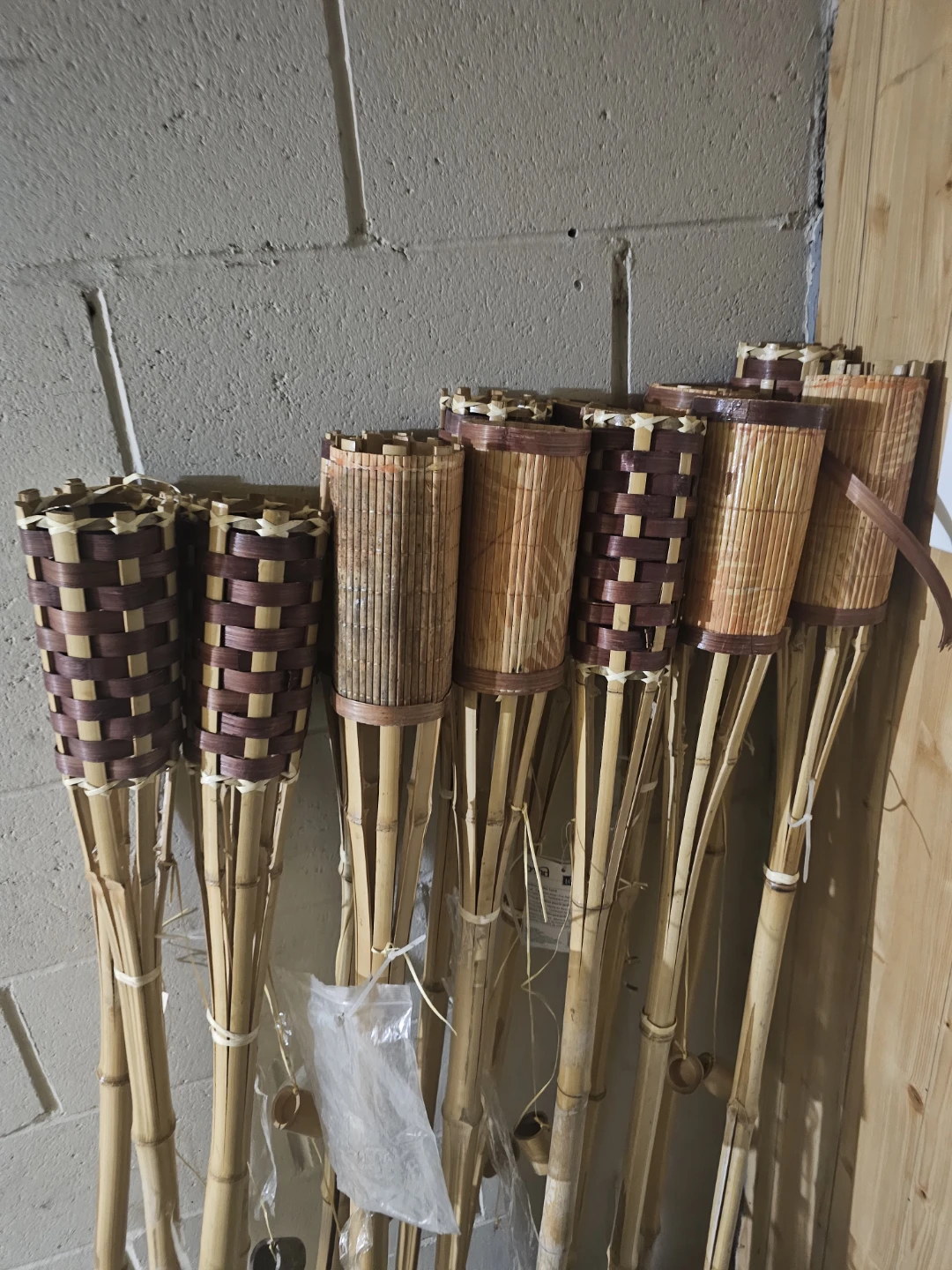 Bamboo Tiki Torches (Set of 14)