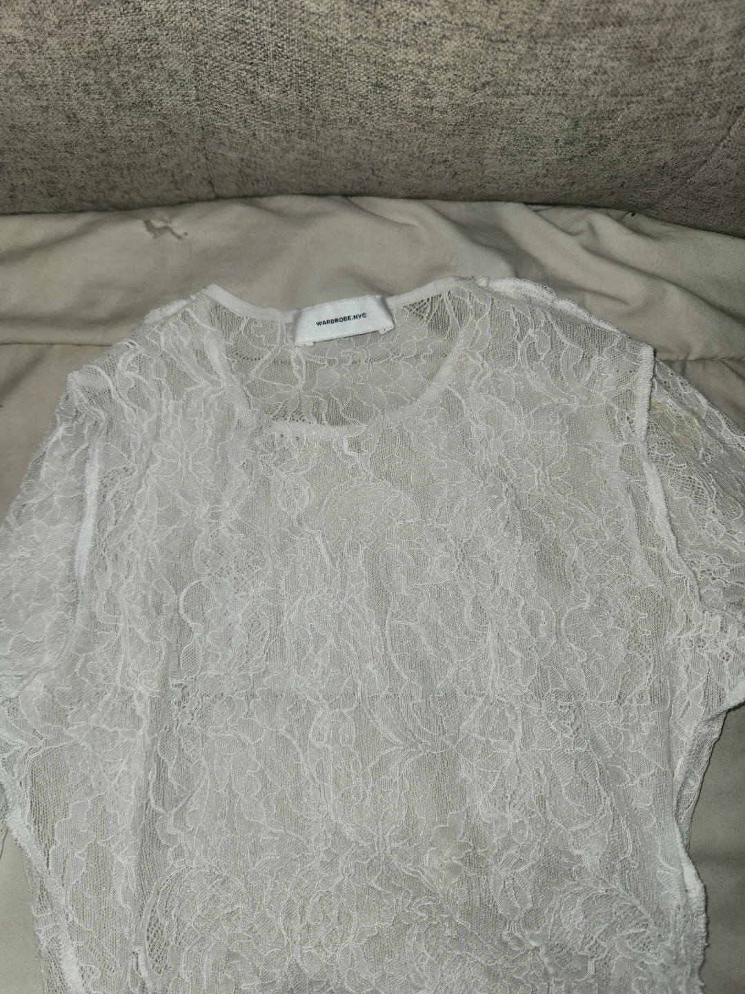 WARDROBE.NYC White Lace Bodysuit - photo 2