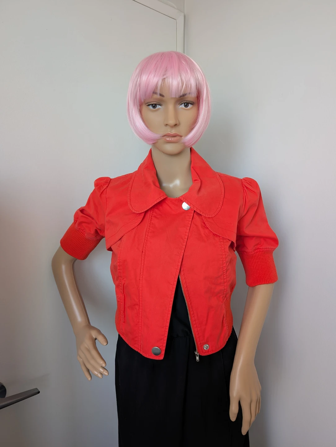 Red Cropped Jacket - photo 2