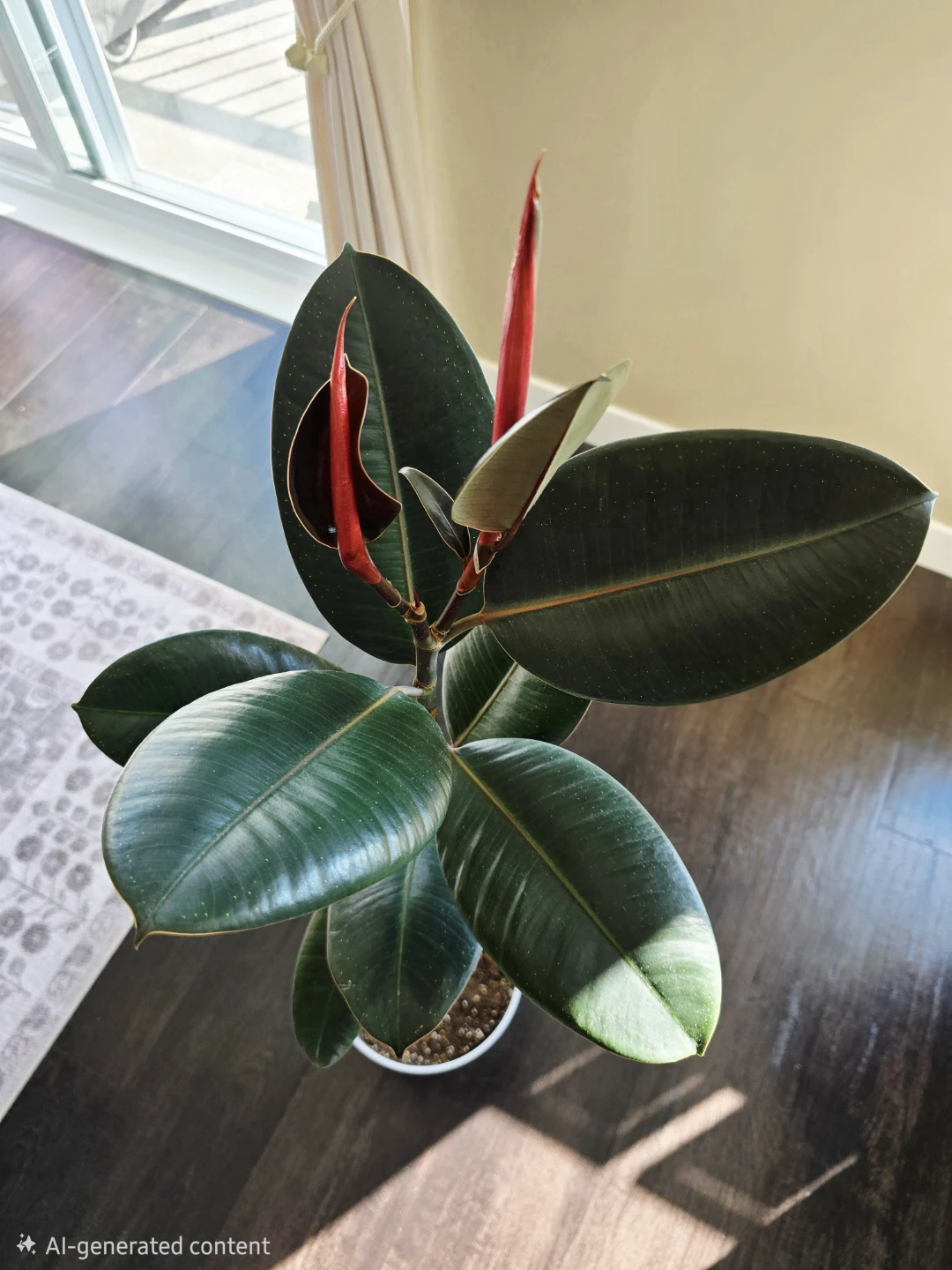 A healthy Ficus elastica 'Burgundy' (Burgundy Rubber Tree) - photo 3