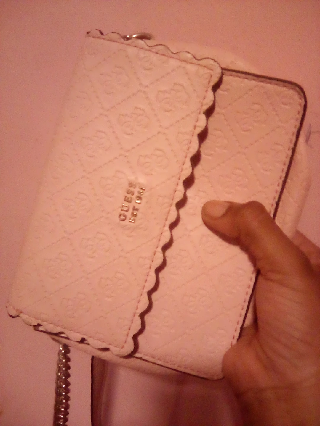 Guess Pink Quilted Shoulder Bag