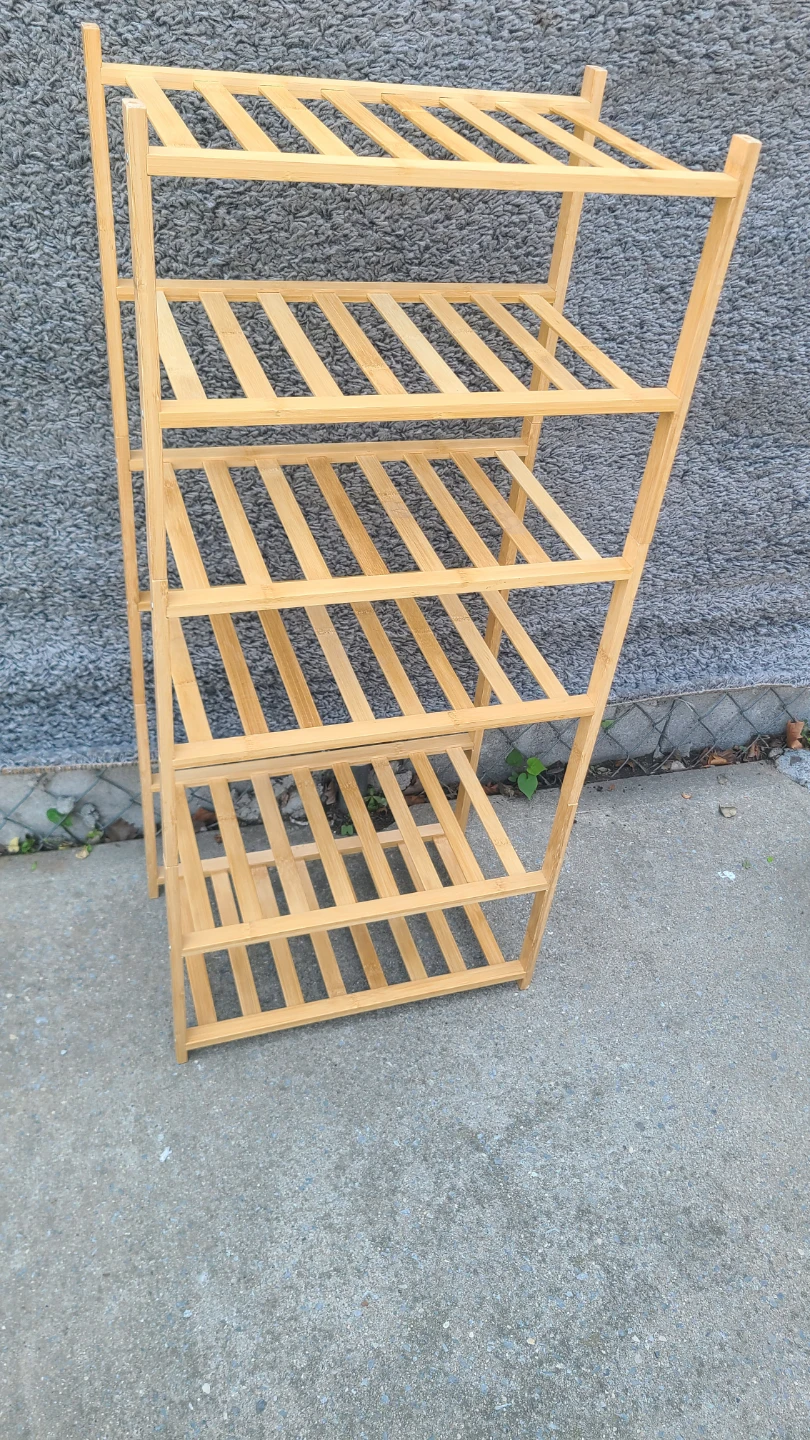 Wooden 5-Tier Shelf Unit - photo 2