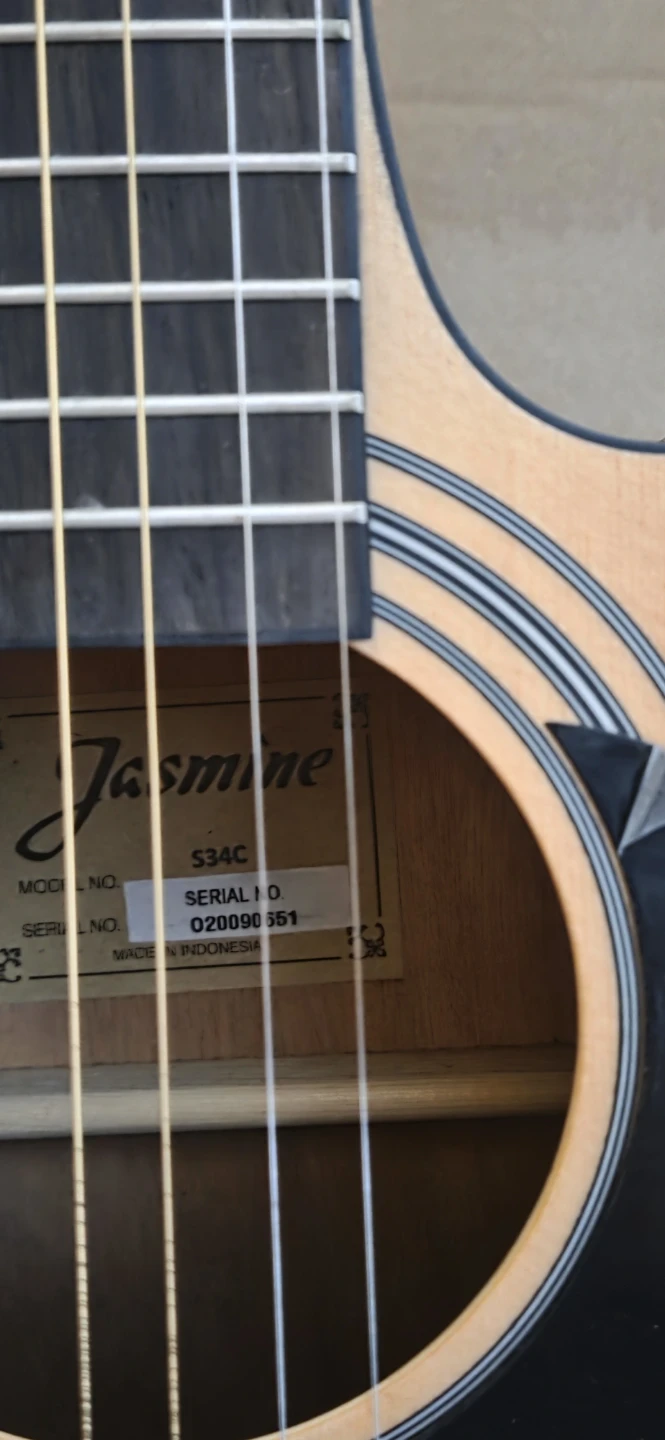 Jasmine S34C Grand Orchestra acoustic guitar WITH $60 STAND - photo 3