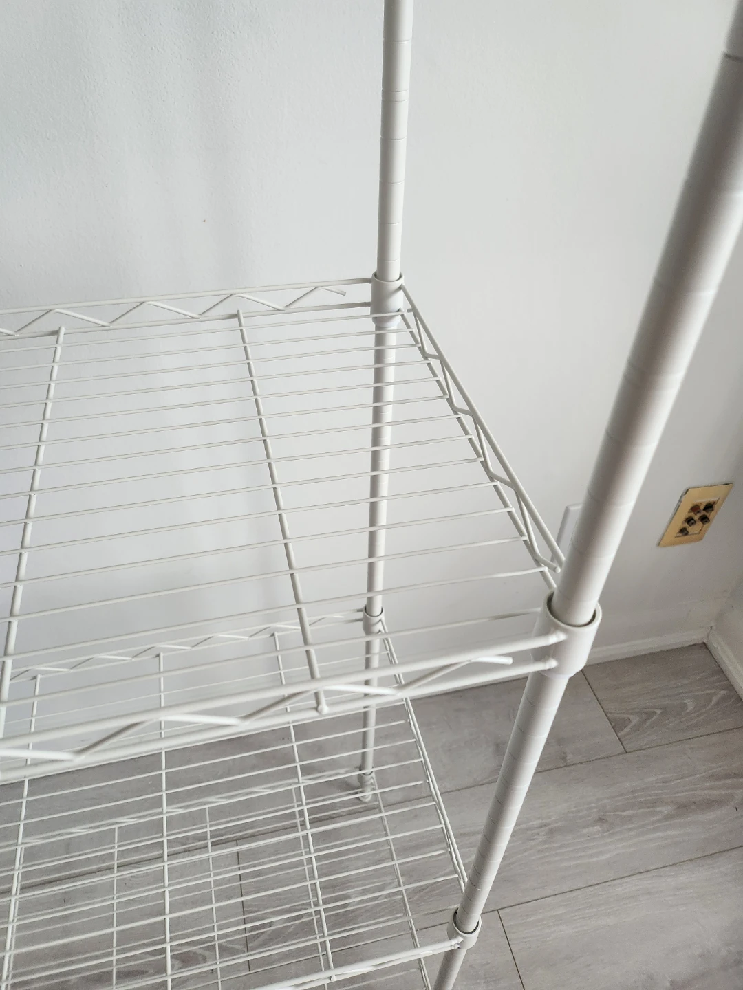 IKEA White Wire Shelving Unit (including basket) - photo 2