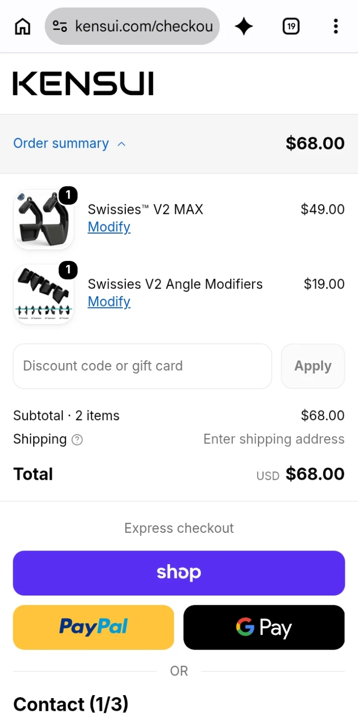 Kensui Swissies V2 MAX & Angle Modifiers Set