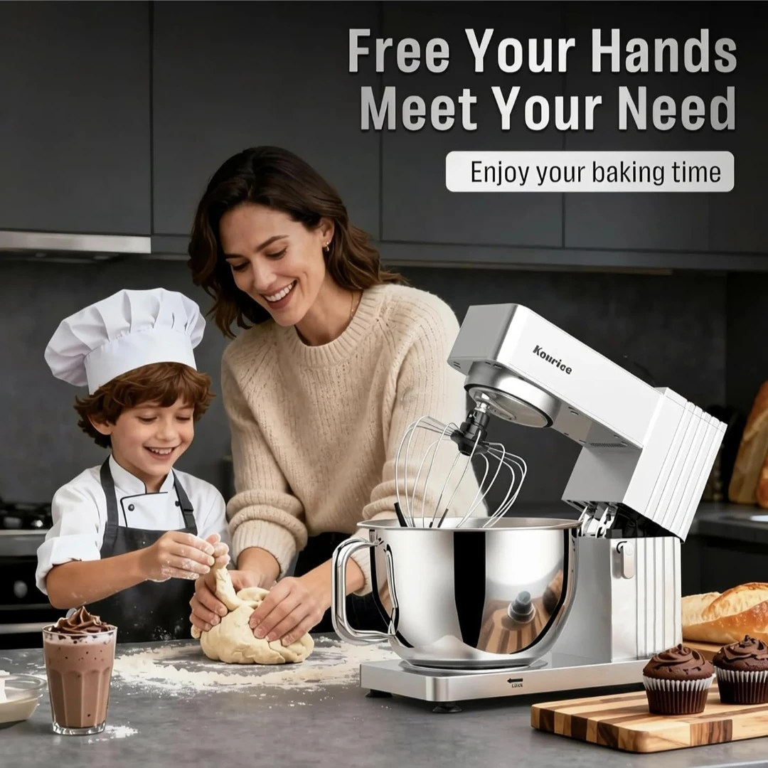 Kourice Stand Mixer 8.5QT Stainless Steel - photo 2