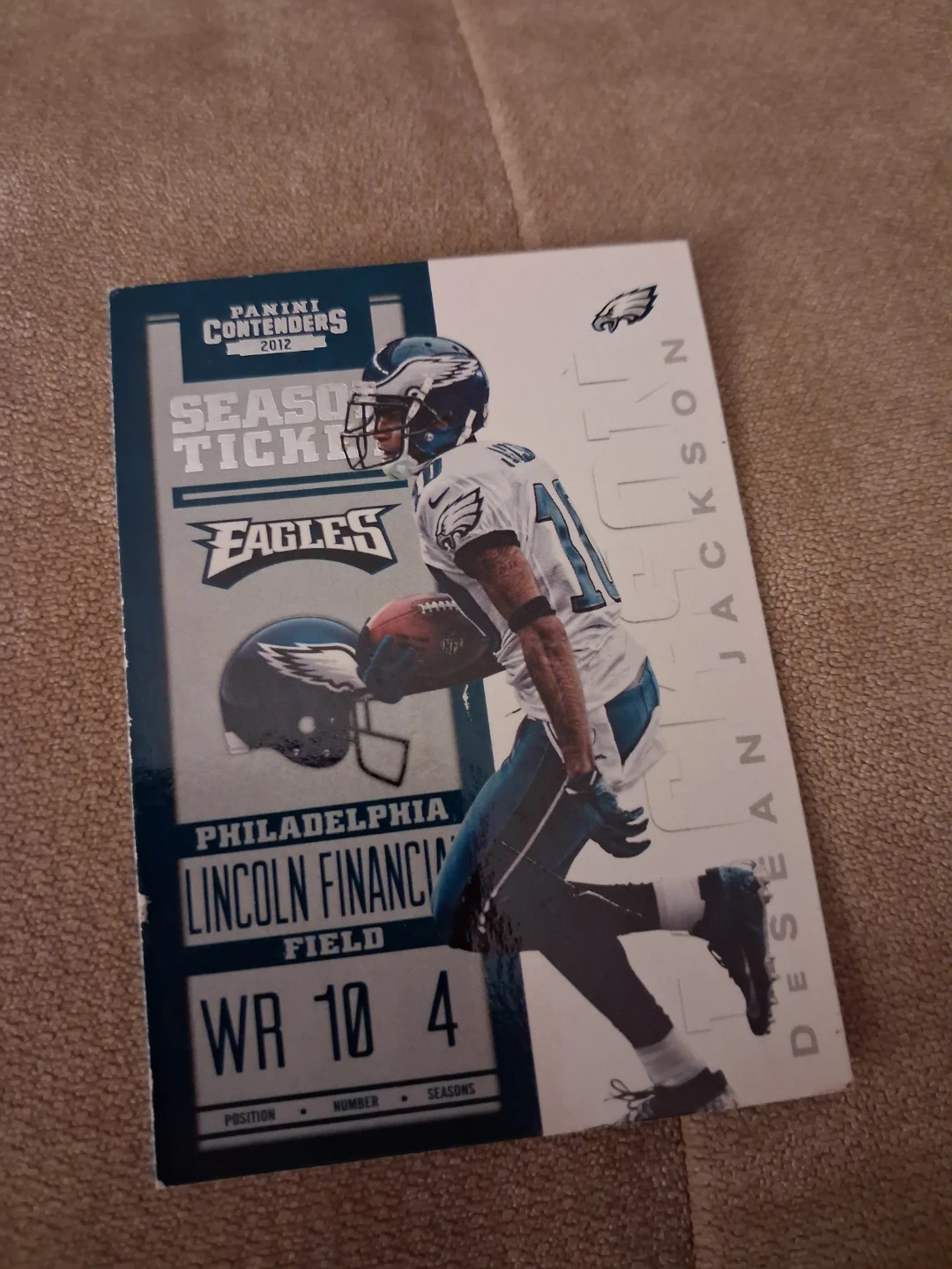 2012 Panini Contenders DeSean Jackson Season Ticket Card
