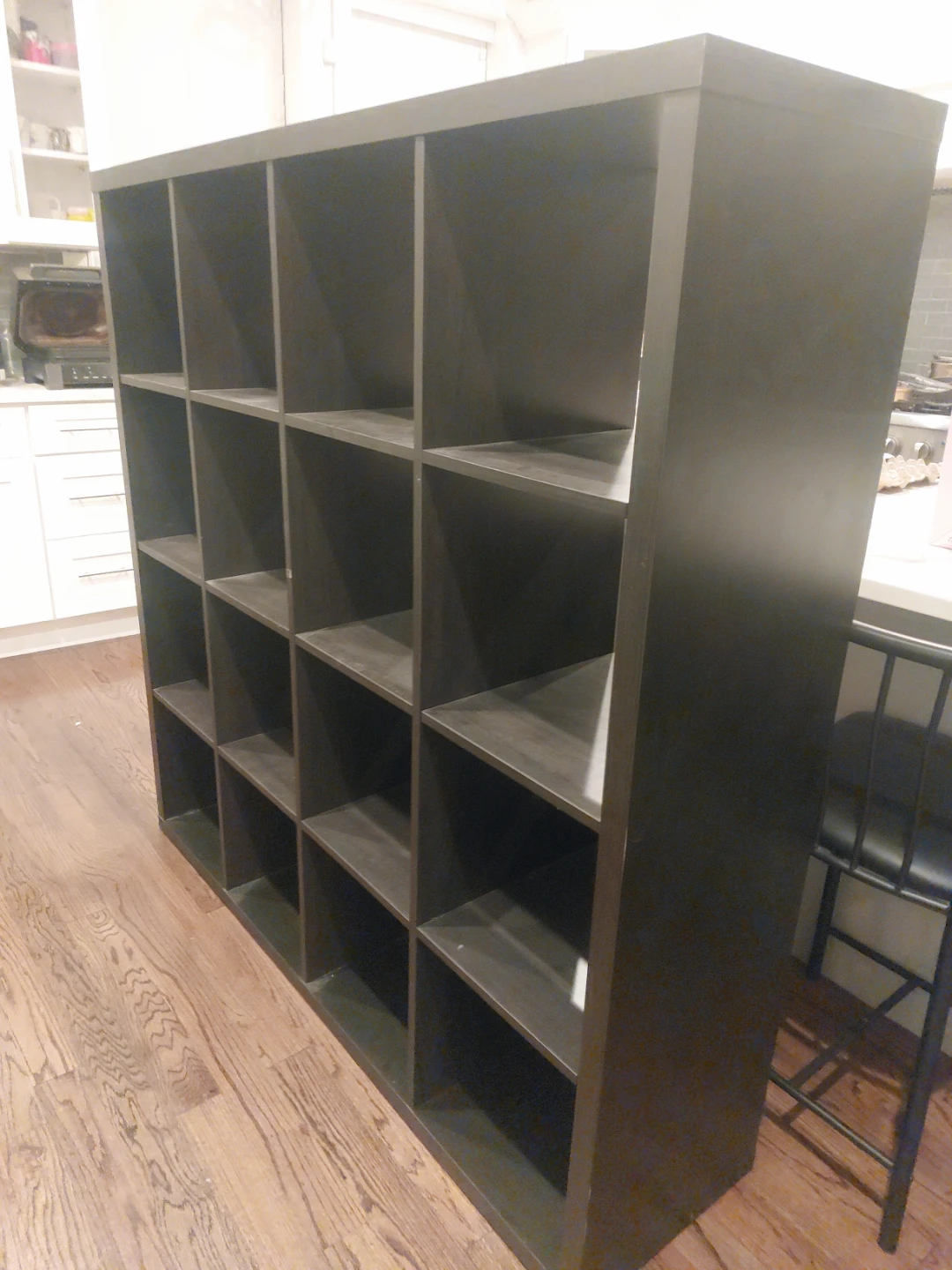 Dark Gray 16-Cube Storage Organizer Shelf