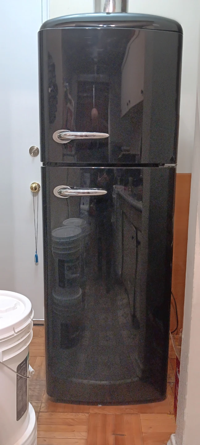 Retro Style Black Refrigerator