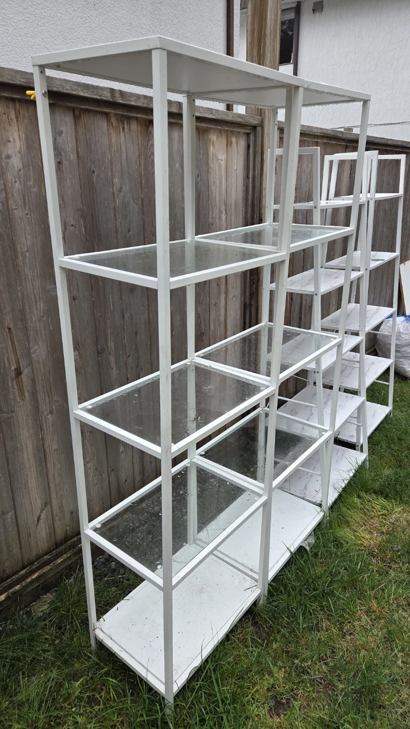 IKEA VITTSJO shelving unit in white x 2