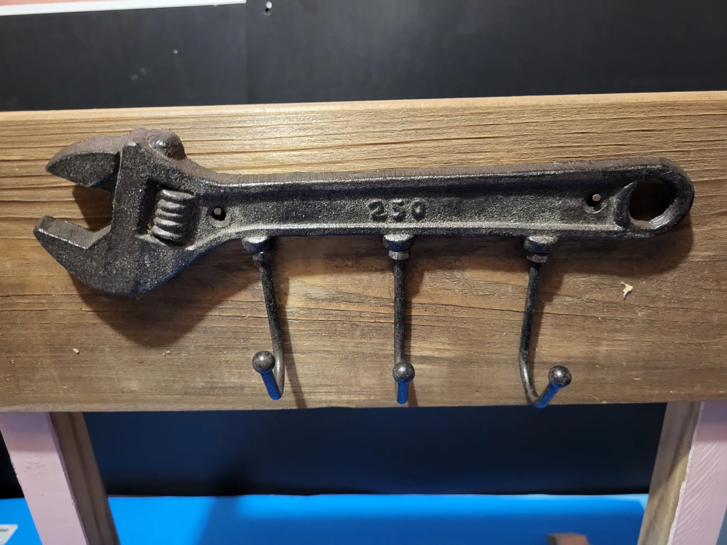 Rustic Wrench Organizational Hooks for Coats and Hats