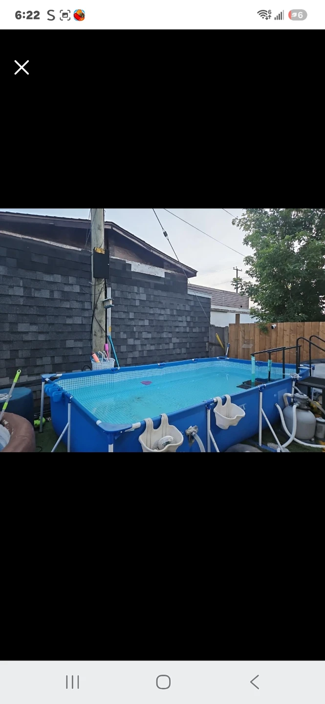 Intex rectangular swimming pool