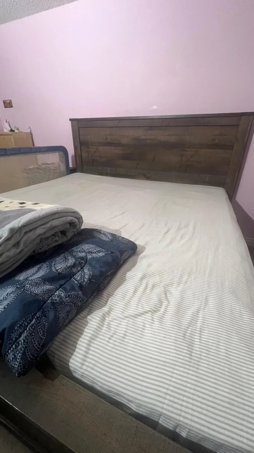 Rustic Wood Queen Bed Frame Headboard - photo 3