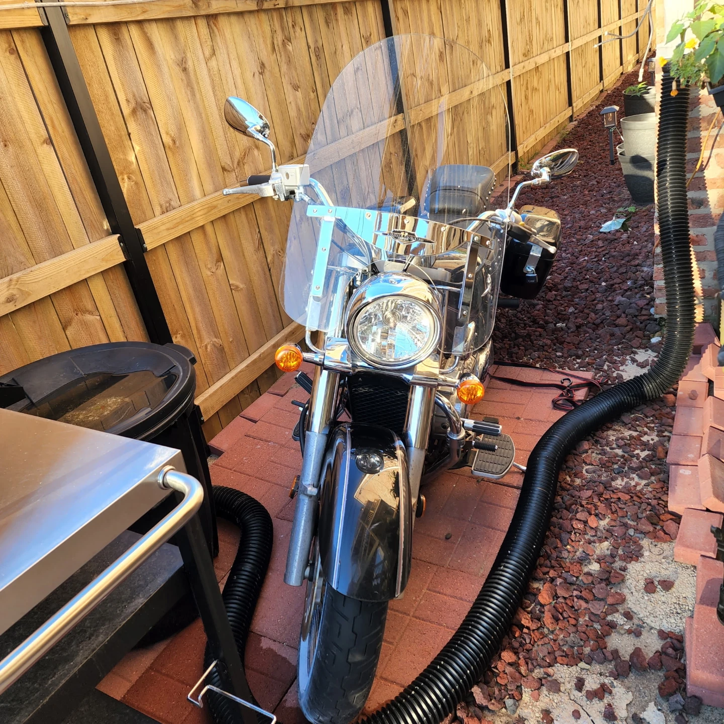 Black Motorcycle with Saddlebags - photo 2