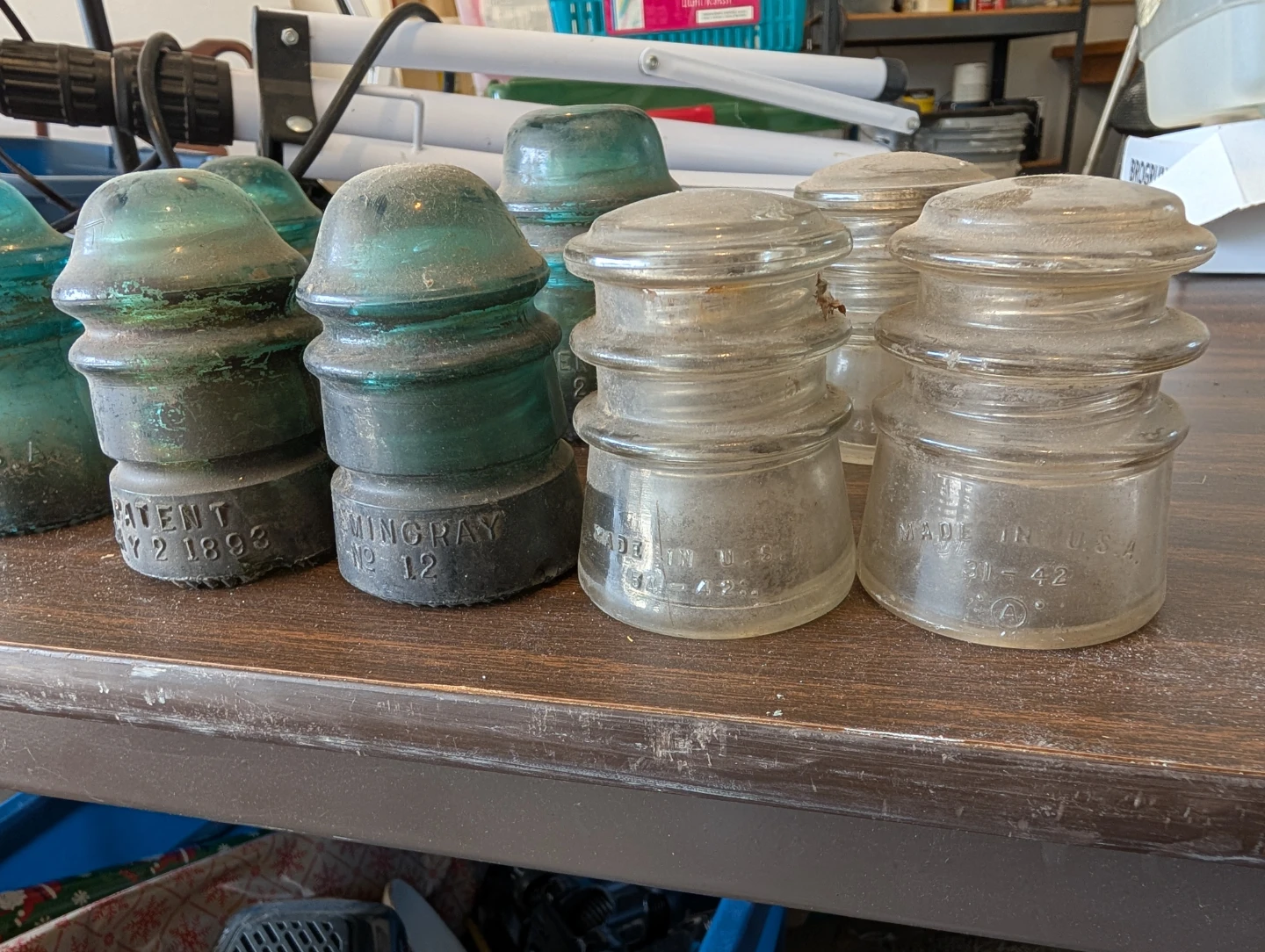 Vintage Glass Electrical Insulators - Hemingray, Whitall Tatum