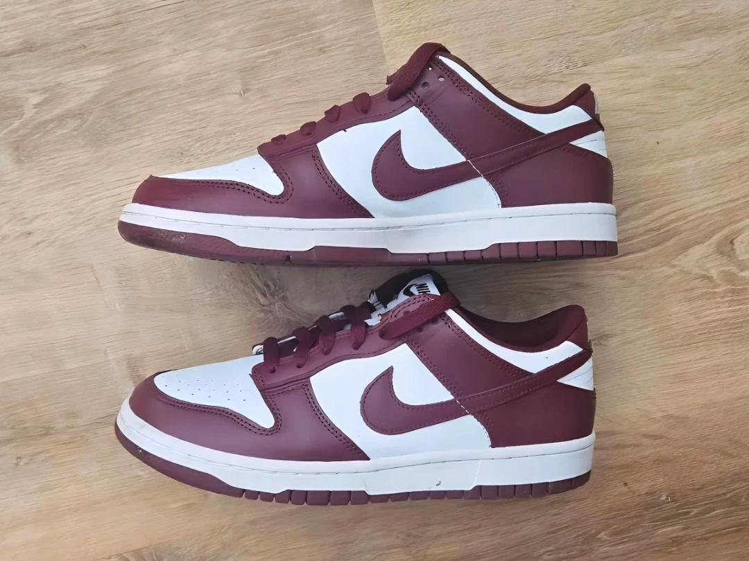 Maroon & White Nike Dunk Lows (6.5Y) – Lightly Worn - photo 3