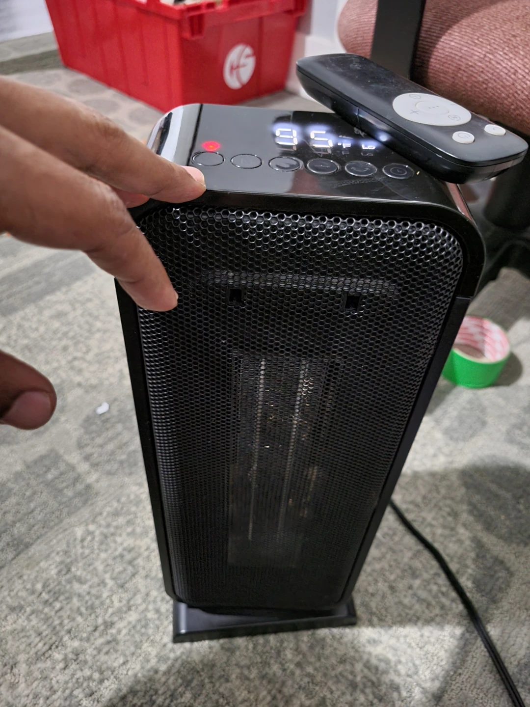 Black Electric Space Heater with Remote - photo 2