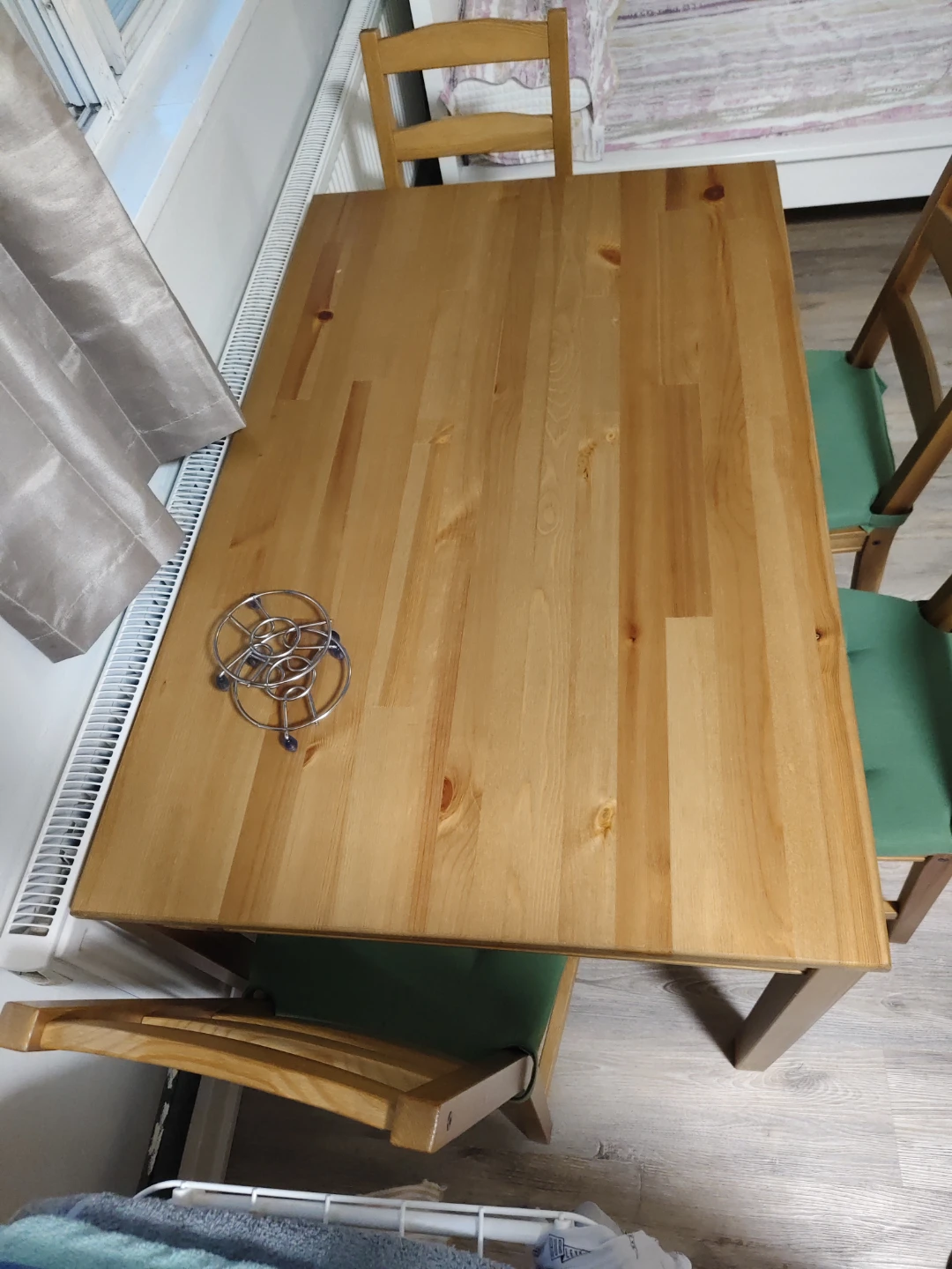 Solid Wood Dining Table with 4Chairs with cushion - photo 3