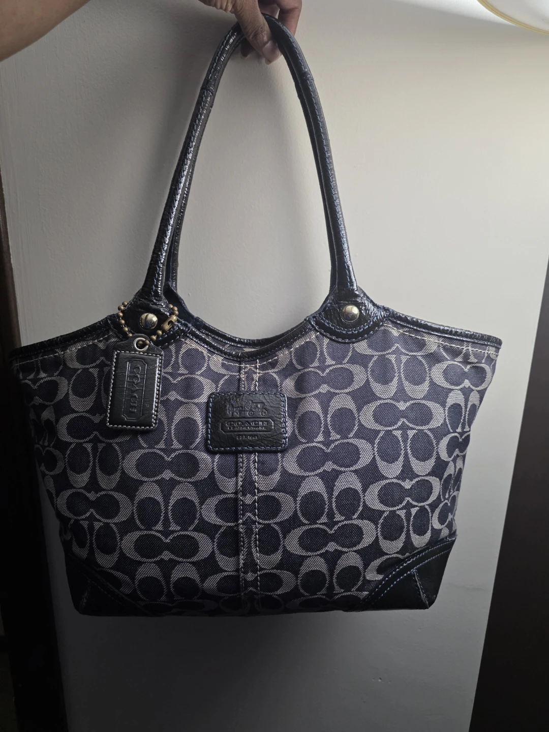 Coach Denim Bleeker Tote Bag
