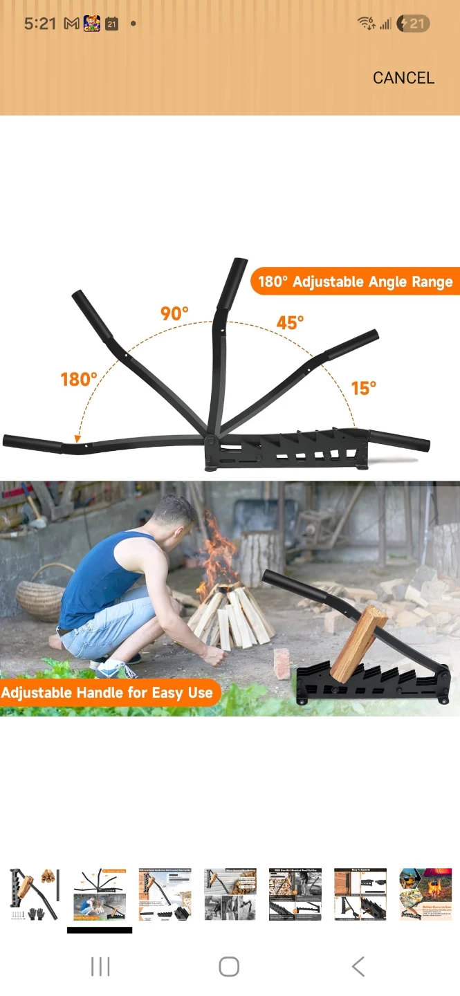 Wall Mounted Wood Splitter with Detachable Handle - photo 4