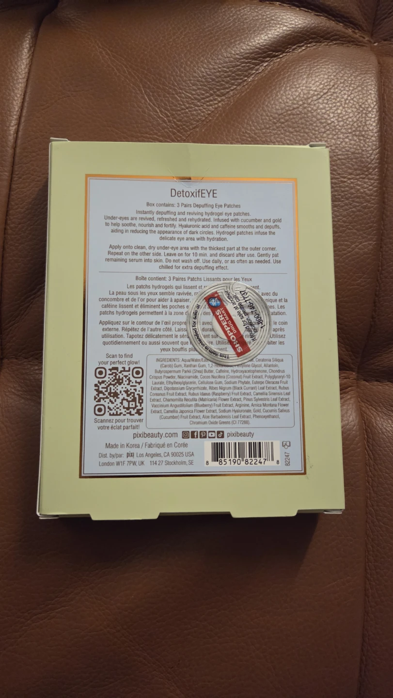 Pixi DetoxifEYE 3 Pairs Caffeine & Cucumber Eye Patches - photo 2