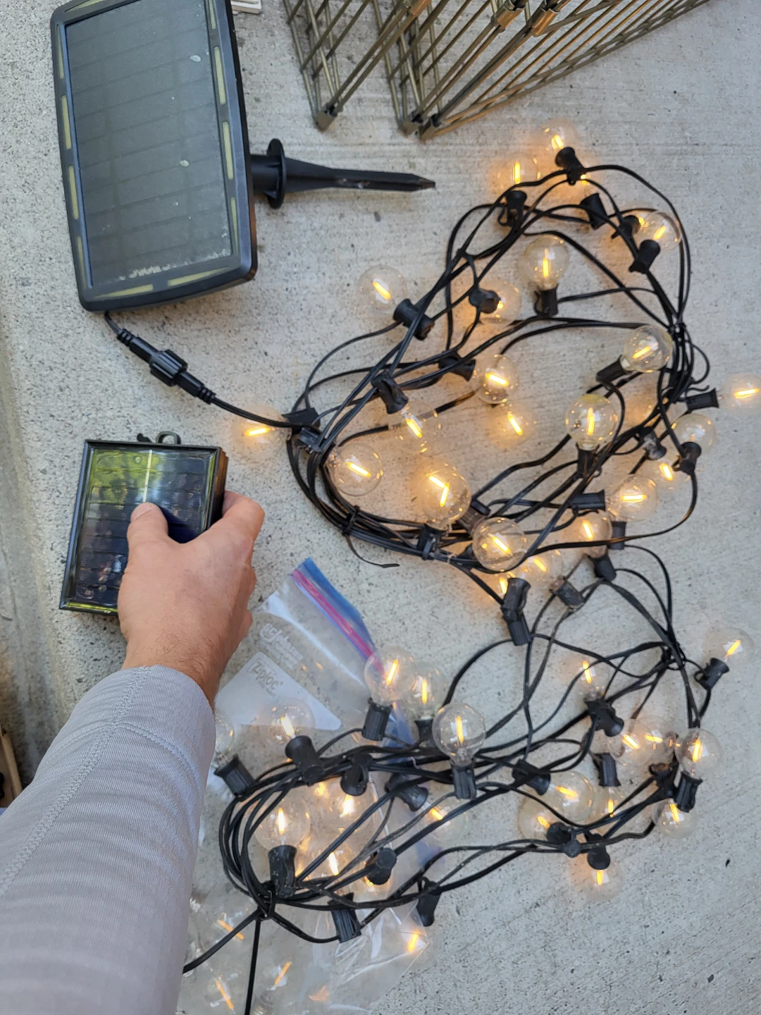 Two Solar Powered Outdoor String Lights