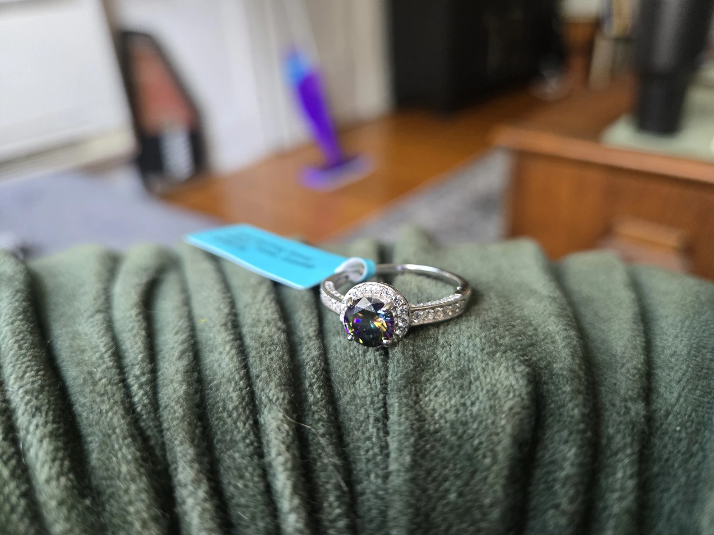 925 sterling silver mystic topaz size #9 ring - photo 4