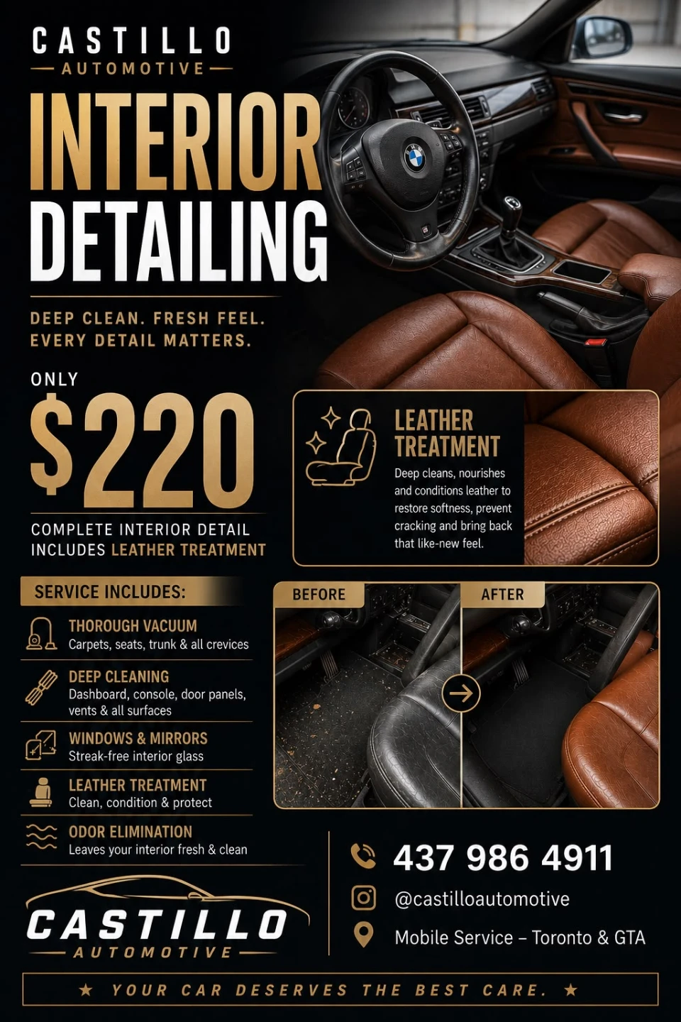 Castillo Automotive Interior Detailing Service