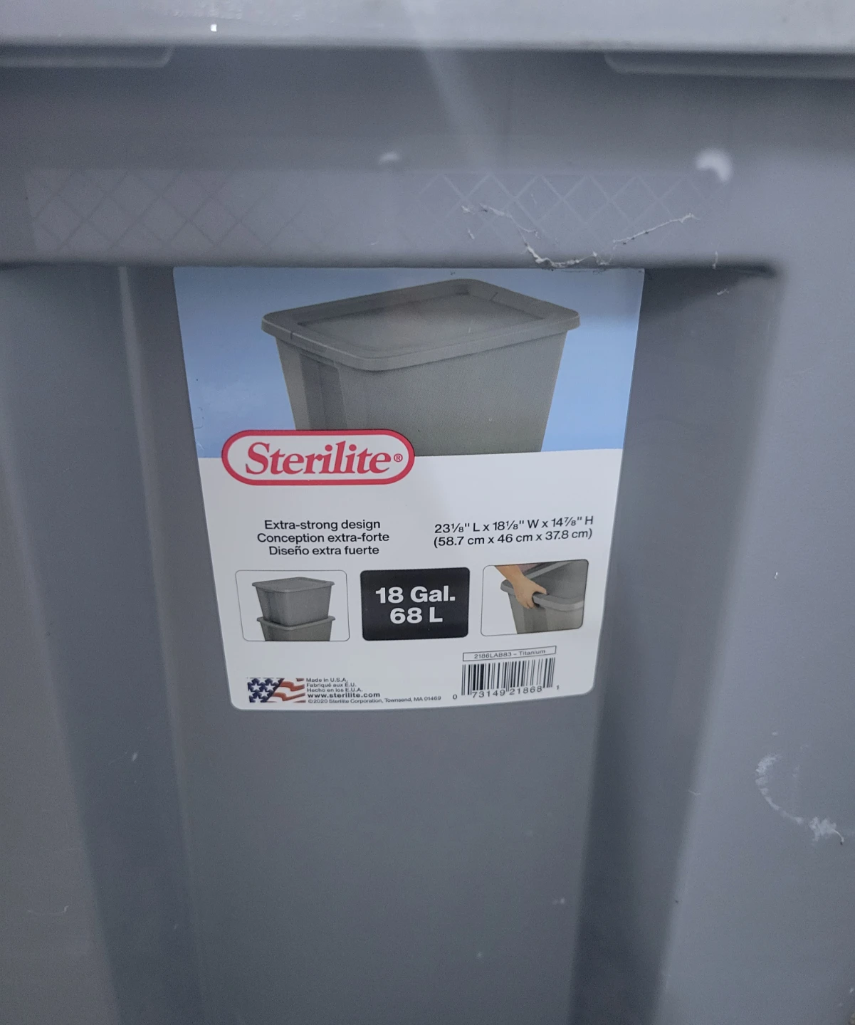 Sterilite 18 Gallon Storage Bin - photo 4