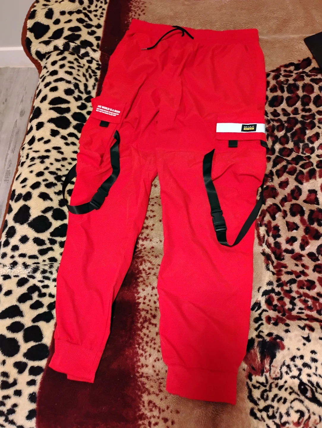 Large Red Cargo Pants