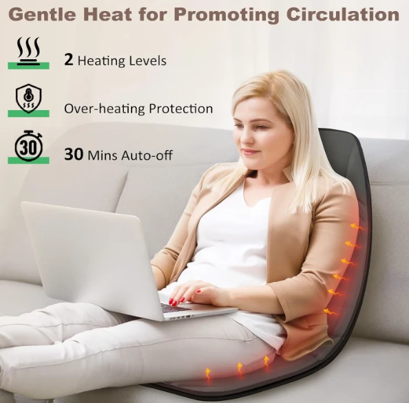 Back Massage Seat Cushion with Heat and Vibration - NEW - photo 2