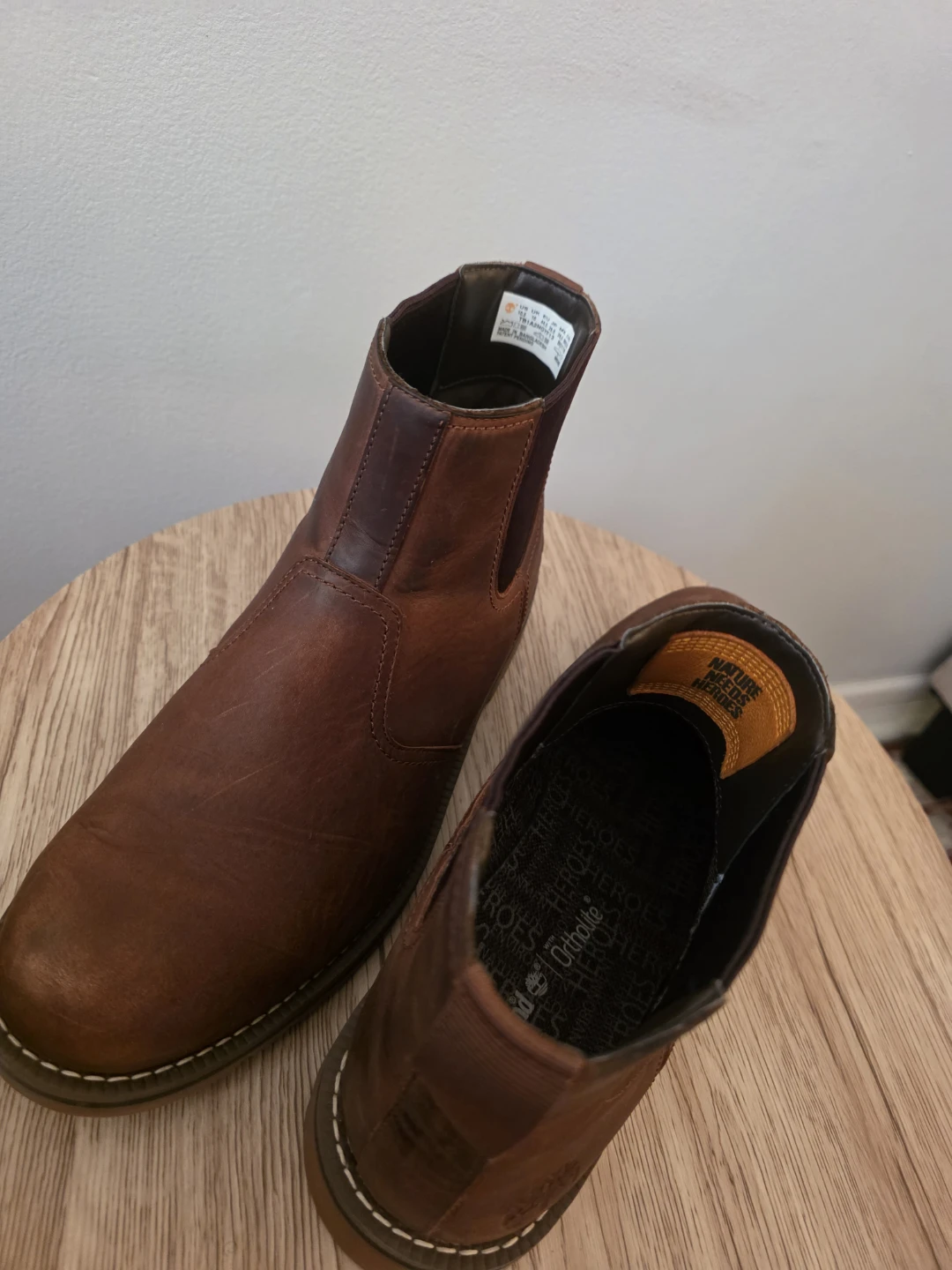 Timberland Men's Brown Leather Chelsea Boots Size 10 - photo 4