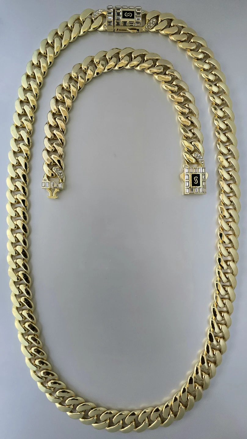 Cuban Link Chain Set