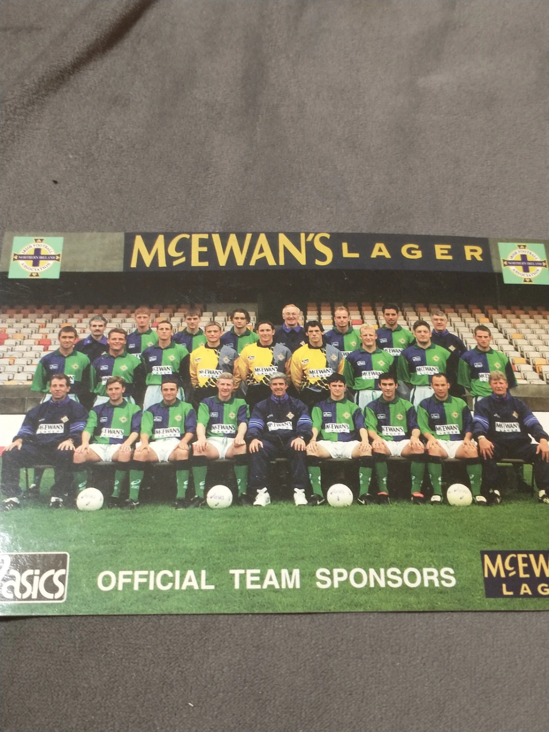 1997 Northern Ireland national team postcard