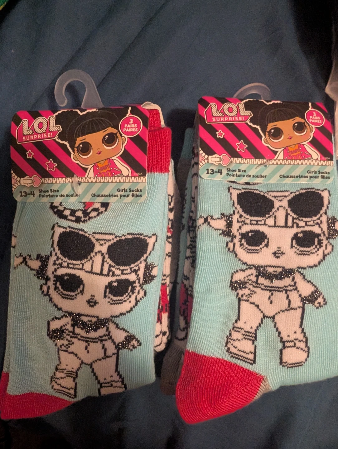 Brand new LOL size 13-4 3 pk socks $3 ea or both for $5 - photo 2
