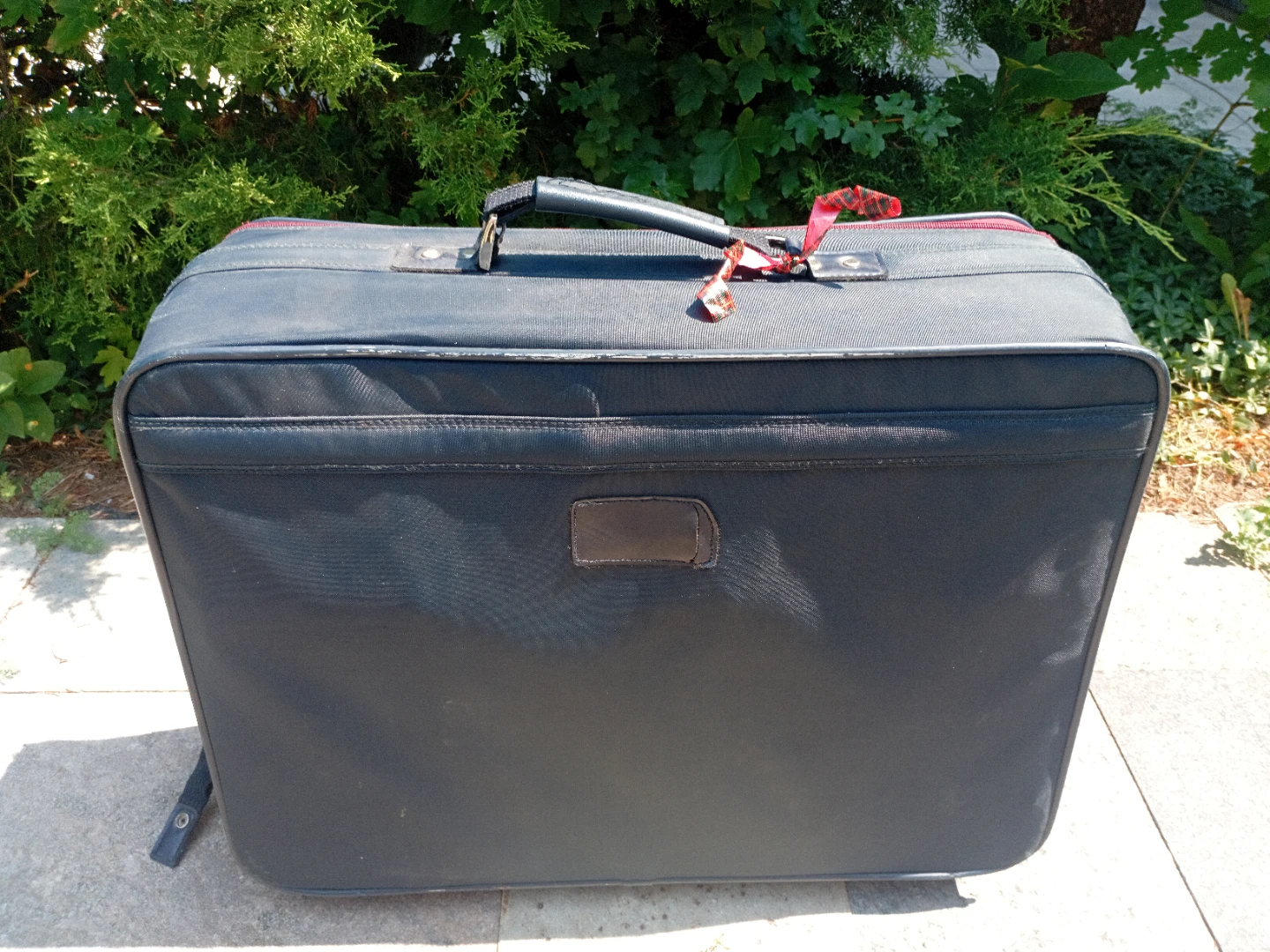 Dark Grey Suitcase with Red Trim - photo 2
