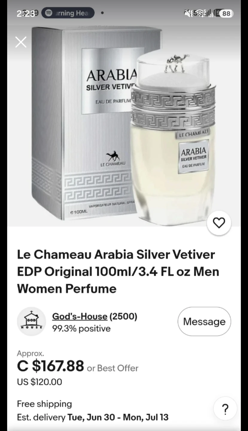 Le Chameau Arabia Silver Vetiver EDP Perfume 100ml - photo 2
