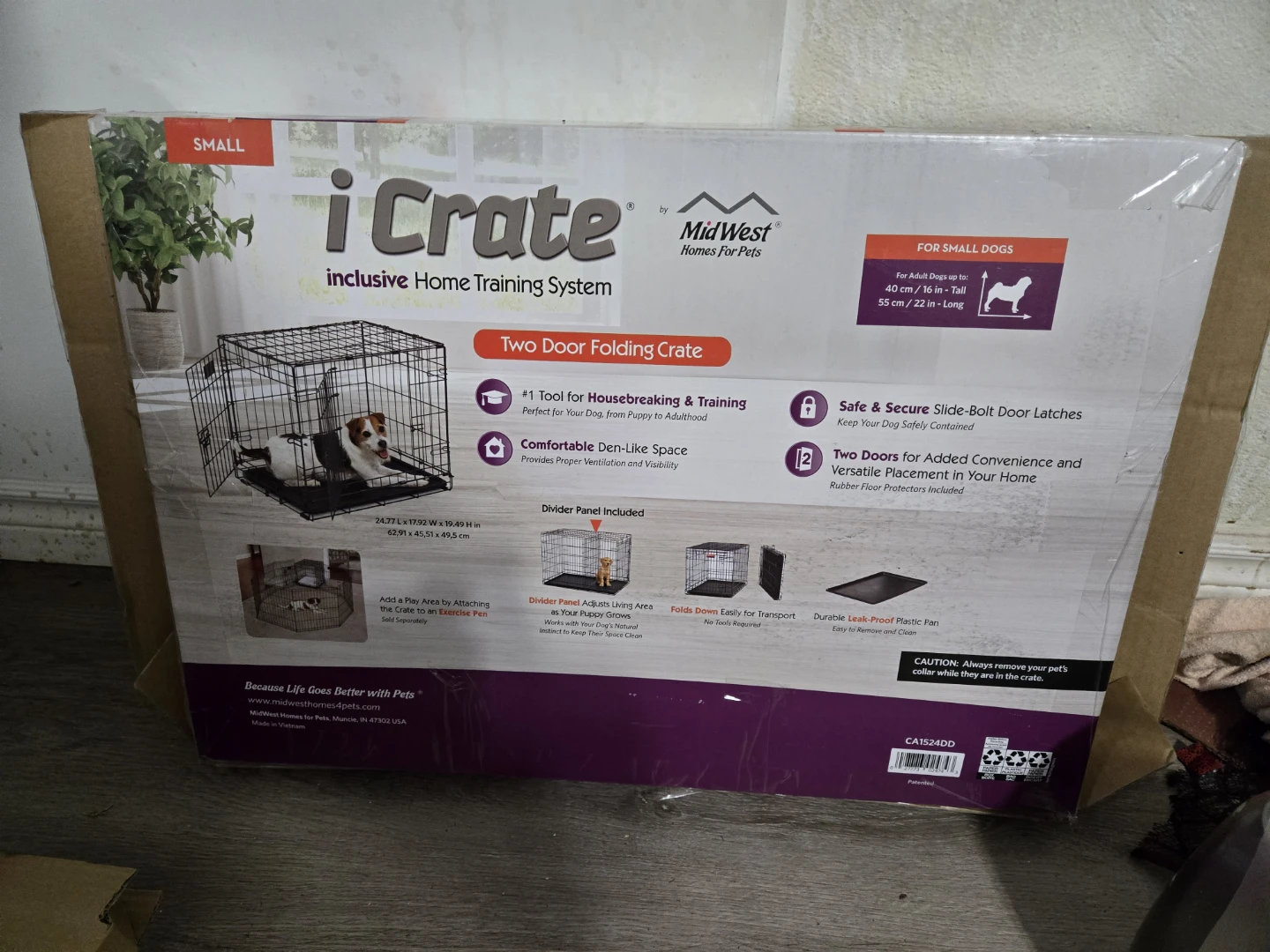 iCrate Small Two Door Folding Crate