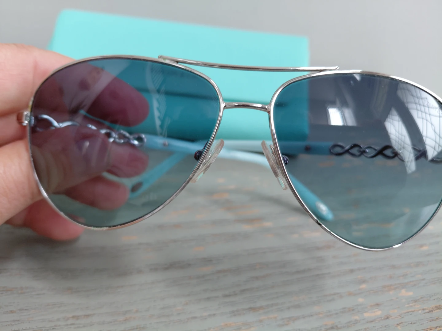 Tiffany & Co. Aviator Sunglasses with Infinity Detail - photo 3