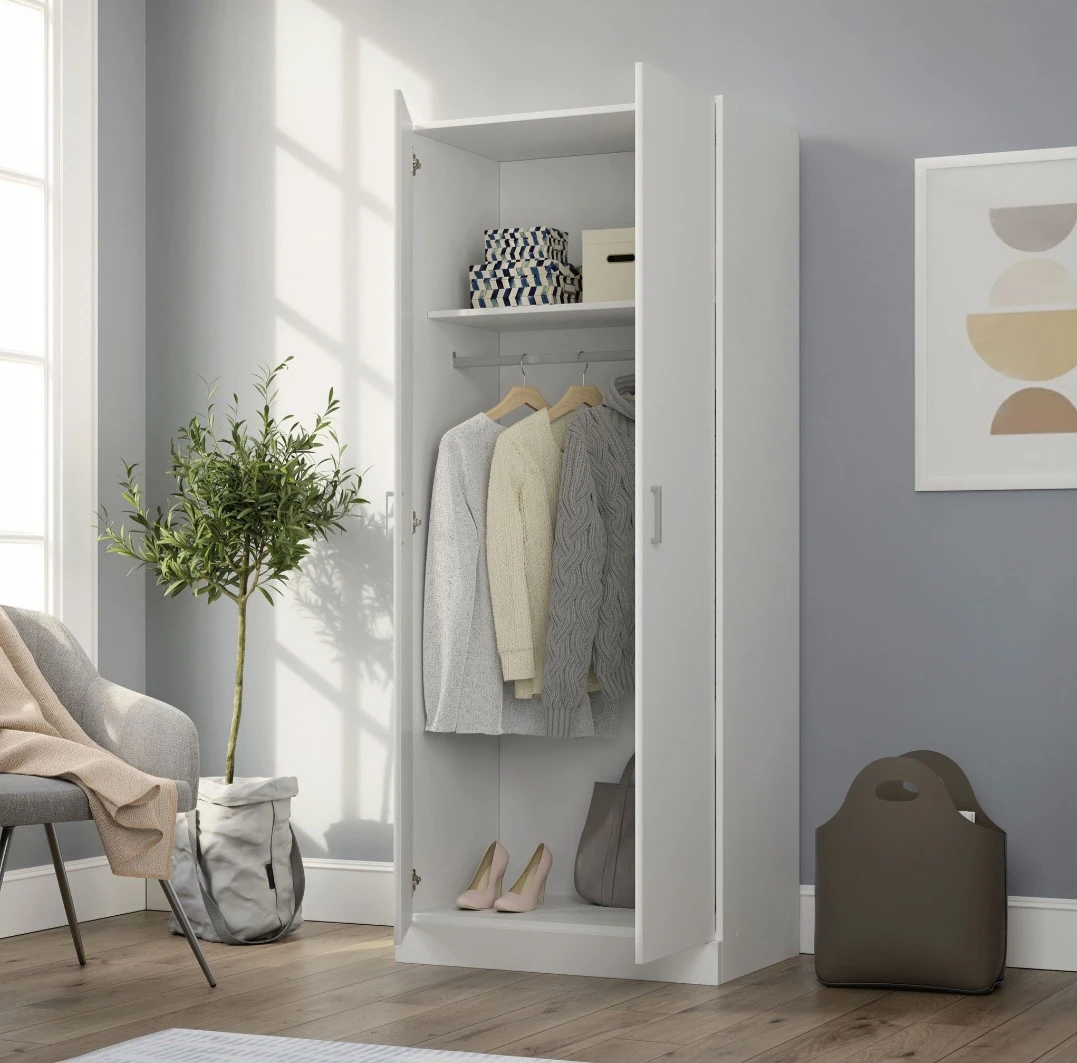 Sauder 2 Door Wardrobe, White - photo 4