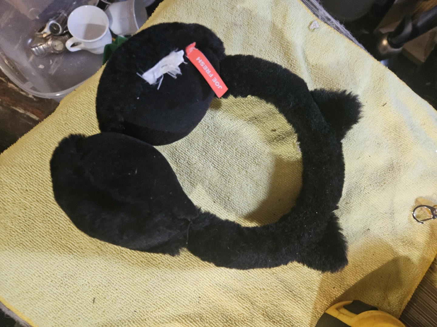 Joe Fresh Black Faux Fur Earmuffs with Cat Ears - photo 3