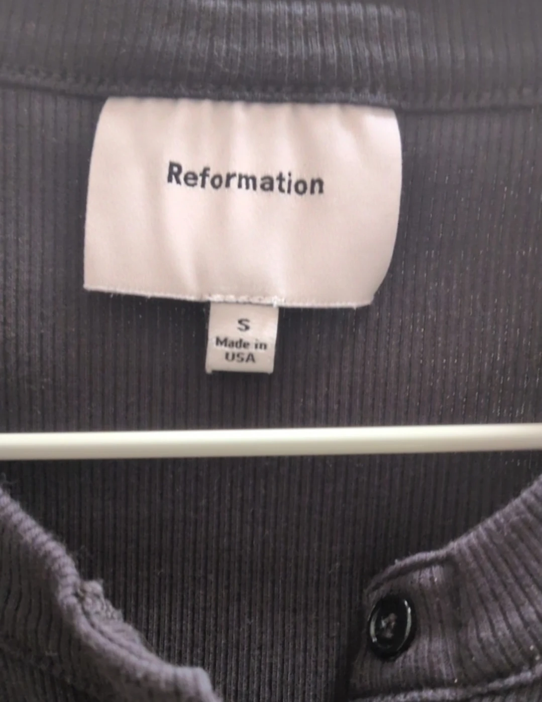 Reformation Raelynn black ribbed top - photo 4